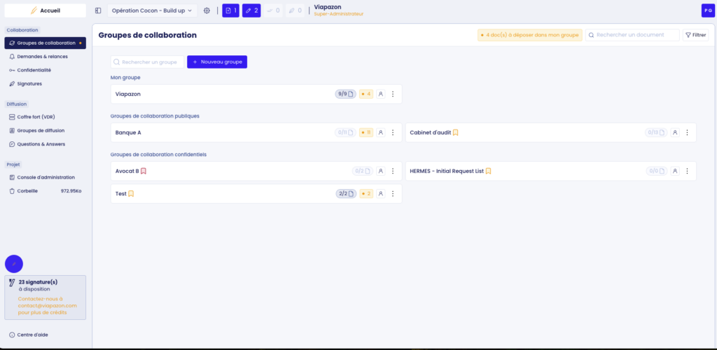 Espace de collaboration documentaire
